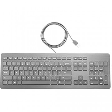 HP Premium USB-Tastatur - Tastaturen (Standard Verkabelt USB Membran-Schlüsselschalter Schwarz)