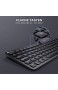iClever Tastatur Kabellos Wiederaufladbare Fullsize Funktastatur mit Ziffernblock Slim Wireless Tastatur für Mac OS and Windows QWERTZ Deutsches Layout Schwarz