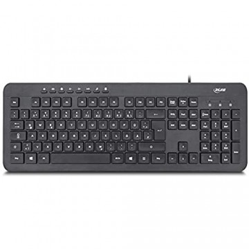 InLine Design Keyboard Tastatur USB-Kabel Flache Tasten DE Layout schwarz 55369A