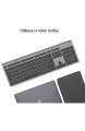 J JOYACCESS Tastatur Kabellos Deutsch QWERTZ Layout Schlanke Leise Wiederaufladbar 2 4 G Kabellose Tastatur mit Ziffernblock Interne 500 MAH Batterien für PC/Laptop/Smart TV/Gaming - Dark Grey