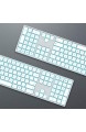 Jelly Comb Beleuchtete Funktastatur mit 3 Bluetooth Kanälen Kabellose Wireless Fullsize QWERTZ Tastatur für MacBook iMac iPad mit 7 farbigen Hintergrundbeleuchtung Weiß und Silber