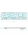 Jelly Comb Beleuchtete Tastatur mit 3 Bluetooth Kanal Kabellose Wireless Fullsize QWERTZ Funktastatur Wiederaufladbar für Windows PC/Laptop/Tablet/Surface Pro Go Weiß und Silber