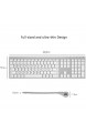 Jelly Comb Bluetooth Funktastatur Kabellose Wiederaufladbare Fullsize Tastatur mit 3 Bluetooth Kanal für MacBook iMac iPad Mac OS QWERTZ Deutsches Layout Weiß und Silber