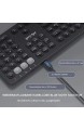 Jelly Comb Bluetooth Tastatur 3-Kanäle Multi-Device Kabellose Tastatur mit Fullsize QWERTZ Deutschen Mac/Windows Layout Wiederaufladbare Funktastatur für Windows/Android/IOS/MacOs/IPadOs Schwarz