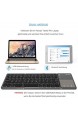 Jelly Comb Bluetooth Tastatur Kabellos/mit Kabel Dual Modus Faltbare Funktastatur mit Touchpad für PC Laptop Computer Smart TV iPad Android Tablets QWERTZ Deutsches Layout Grau