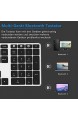 Jelly Comb Kabellose Wiederaufladbar Tastatur Bluetooth Beleuchtete Funktastatur mit 3 Kanälen für Windows System/Mac System/IOS/Android System Metall Grau und Schwarz