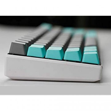 KEEZSHOP Keycap Gaming 61 Keycaps Backlight Zweifarbig Mechanische Tastatur PBT Tastenkappe für GH60 / RK61 / ALT61 / Annie/Keyboard Poker Keys