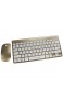 Lacerto® | Russisch-Deutsche kabellose Multimedia Tastatur & Maus Set BELA-DR612g | Gold