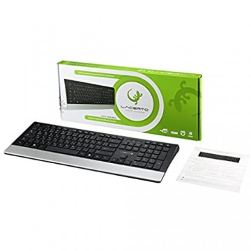 Lacerto® | Russische/Deutsche Multimedia-Tastatur USB Spritzwassergeschützt Lucer-DR514