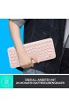 Logitech K380 kabellose Multi-Device Bluetooth-Tastatur mit Easy-Switch für bis zu 3 Geräte schlank – PC Notebook Windows Mac Chrome OS Android iPad OS Apple TV Deutsches QWERTZ-Layout - Rose