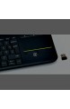 Logitech K400 Plus Kabellose TV-Tastatur mit Touchpad 2.4 GHz Verbindung via Unifying USB-Empfänger Programmierbare Multimedia-Tasten Windows/Android/ChromeOS Englisches QWERTY-Layout - schwarz
