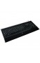 Logitech K740 Kabelgebundene Tastatur USB-Anschluss Hintergrundbeleuchtete Tasten PerfectStroke Feature Schlankes Design Weiche Handballenauflage PC/Laptop Englisches QWERTY-Layout - schwarz