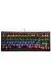 Mechanische Spieletastatur verkabelte Mini-Tastatur mit 87 Tasten Blauer Schalter Mechanische Kompakttastatur mit 8 Rainbow-Hintergrundbeleuchtung 12 Multimedia-Tasten 29 Tasten Anti-Ghosting