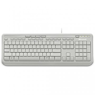 Microsoft Wired Keyboard 600 (Tastatur kabelgebunden weiss deutsches QWERTZ Tastaturlayout)