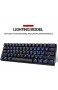 MOTOSPEED CK61 60% Mechanische Tastatur Tragbare RGB-LED-Hintergrundbeleuchtete mit 61 Tasten Typ C USB Kabele Tastatur für Büro oder Spiele geeignet für Mac Android Windows (Blauer Schalter)