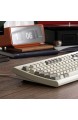 Perixx PERIBOARD-106M USB-Kabelgebundene Tastatur in Vollformat mit ergonomischen Design Retro/Vintage Design grau/weiß