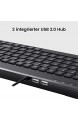 Perixx PERIBOARD-409U Kabelgebunde USB C Mini Tastatur Schwarz Kompakt und Platzsparend DE QWERTZ Layout