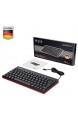 Perixx PERIBOARD-422 Kabelgebundene kompakte Mini Tastatur USB C Anschluss Schwarz