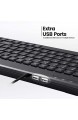 Perixx Tastatur mit USB Schwarz schwarz Mini
