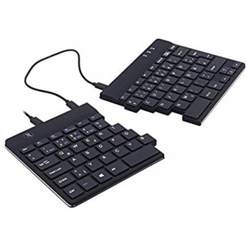 R-Go Tools Split Ergonomische Tastatur QWERTZ (DE) Schwarz Drahtgebundenen