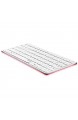 Rapoo E6350 ultraschlanke kabellose Bluetooth 3.0 Tastatur aus Aluminium schlankes stabiles Design weiß/rot