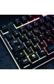 RGB Gaming Tastatur mechanisches Gefühl wasserdicht Gaming Keyboard Chroma RGB LED Beleuchtung 19 Tasten Anti-Ghosting ergonomischen Design QWERTZ DE Layout für Business Games