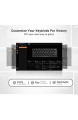 RK ROYAL KLUDGE RK61-US QWERTY Kabelgebundene/Bluetooth 60% Mechanische Tastatur ABS Tastenkappen Braune Schalter für IOS Android Windows und Mac Weiß