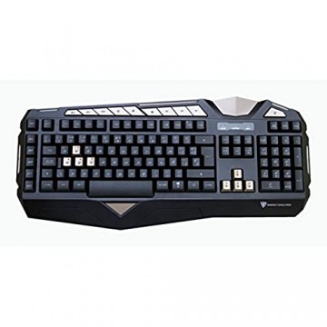 ThunderX3 TK25 - Membrane Gaming-Tastatur - (Komplette Anpassung LED-Hintergrundbeleuchtung mehrere Profile Makrotasten ultraschnelle Reaktion Anti-Ghosting-Fähigkeit) Schwarz Farbe