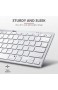 Trust Nado Bluetooth Tastatur mit QWERTZ Deutsches Layout Funktastatur Wireless Kabellose Tastatur für Smartphone iPad Tablet PC Laptop Android MacOS Windows