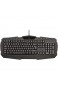 uRage "Illuminated" Gaming Keyboard Tastatur (QWERTZ an- und ausschaltbare dreifarbige LED Beleuchtung Präzisionsanschlag Anti-Ghosting-Effekt integrierte Handballenauflage) schwarz/blau