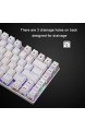 Z88 Mini Mechanische Tastatur RGB Beleuchtung Rote Schalter Kompakt 81-Tasten US-Layout Gaming Keyboard Weiß (QWERTY)