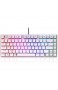 Z88 Mini Mechanische Tastatur RGB Beleuchtung Rote Schalter Kompakt 81-Tasten US-Layout Gaming Keyboard Weiß (QWERTY)