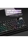 ZJFKSDYX Wiederaufladbare RGB Wireless Gaming Tastatur 2.4G + Wired Dual Mode Full Key konfliktfrei wasserdicht leise Lange Standby deutsches Layout (Black Set)