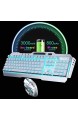 2 4 G Mechanisches Gefühl Wiederaufladbares kabelloses Tastatur- und Mausset 3000 mAh Kapazität LED-beleuchtetes Wasserdichte Gaming-Tastatur Anti-Ghosting + 2400 DPI Gaming-Maus mit 6 Tasten