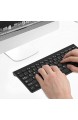 ASHATA Tragbare ultradünne USB-Tastatur mit Kabel Optische Maus Mäuse Set Combo für PC Laptop für Heim/Büro(Schwarz)
