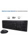 Bewinner WT90 Wireless Keyboard Mouse Combo für Computer für Laptop-Spiele 1000DPI Optische Auflösung Portable Keyboard & Mouse Sets Schwarz Tastatur-Maus-Sets für Laptop Gaming(Korean)