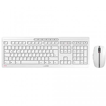 CHERRY Stream Desktop - Tastatur & Maus Set - kabellos - QWERTZ - deutsches Layout - weiß-grau JD-8500DE-0