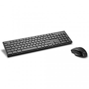 CSL Basic - Tastatur & Maus Set | kabellos | schwarz | Office | Multimedia | Desktop | QWERTZ-Tastenlayout