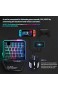 Einhand RGB Gaming Tastatur und Maus Kombination Ippinkan 35 Tasten Regenbogen-LED-Hintergrundbeleuchtung Ergonomisches Design Tragbarer Einhand-Gaming Tastatur