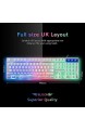 FELiCON T6 Game Tastatur Maus Sets Regenbogen LED Hintergrundbeleuchtung USB Ergonomisch Multimedia Gamer Gaming Tastatur Maus Combo Optisch 2400DPI 6 Tasten + KOSTENLOSES Mauspad UK Layout