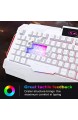 Gaming Tastatur Und Maus Set Tastatur Maus Set Wired Rainbow LED Hintergrundbeleuchtung GK806 USB Gaming Keyboard 7 Tasten Gaming Maus mit Weiß（DE-Layout ）