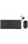 High Speed ​​2.4G Wireless Tastatur und Maus Kit Tastatur Ultra-Slim Für Windows Laptop ABS Schwarz Leichtes kabelloses und übersichtliches Wireless Mouse Set
