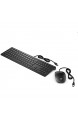 HP Pavilion 400 Bundle (4CE97AA) Tastatur und Maus mit Kabel (1.600 dpi USB-Kabel 3 Tasten Scrollrad Italienische Tastatur) schwarz