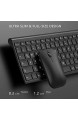 Jelly Comb Kabellose Tastatur und Maus Set 2.4G Wireless Ultra dünn Tastatur und Flache Maus Wiederaufladbare Funktastatur mit Deutschem Layout für PC Laptop Smart TV Schwarz