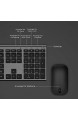 Jelly Comb Ultraslim Tastatur und Maus Set 2.4G Kabellose Tastatur mit Funkmaus Wiederaufladbar Kombi für PC Laptop Smart TV QWERTZ Deutsches Layout Grau