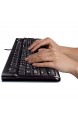 Logitech MK120 Kabelgebundenes Tastatur-Maus-Set Optische Maus USB-Anschluss PC/Laptop US QWERTY-Layout - Englische Verpackung schwarz