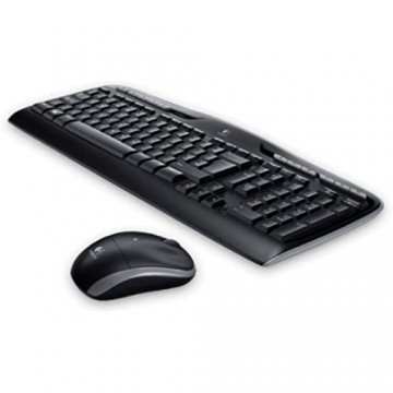 Logitech MK330 Kabelloses Tastatur-Maus-Set 2.4 GHz Verbindung via Unifying USB-Empfänger 4 programmierbare G-Tasten 12 bis 24-Monate Batterielaufzeit PC/Laptop US QWERTY-Layout - schwarz