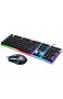 MorNon Gaming Tastatur Keyboard Maus Set Regenbogen Gamer für PC Laptop Windows