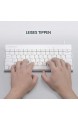 Perixx PERIDUO-212 DE Mini Tastatur und Maus Set USB-Kabel schwarz Set Kabelgebunden - Weiß