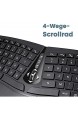 Perixx Periduo-606 Ergonomische kabellose kompakte Tastatur und Vertikale Maus Desktop Set Geteiltes Tastenfeld 4-Wege-Scrollrad Anpassbare Handballenauflage und flachen Tasten mit Vertikalmaus